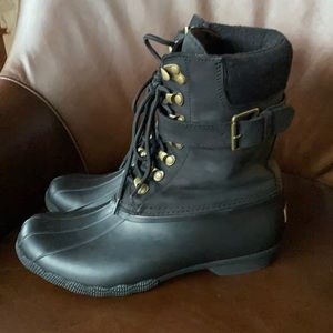 Sperry top-sider black rain boots